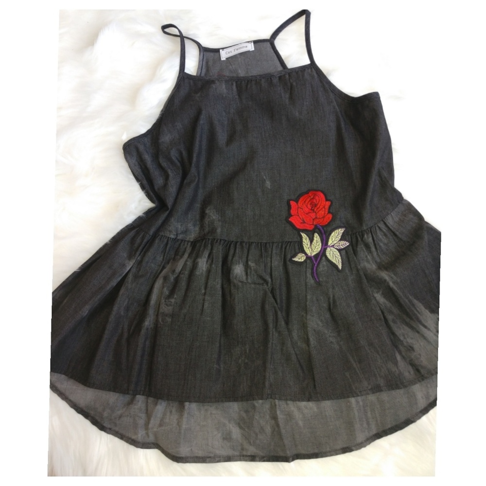 Black Soft Denim Tank - Picture 3 of 8